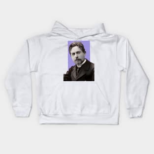 Russian Writer Anton Chekhov illustration Kids Hoodie